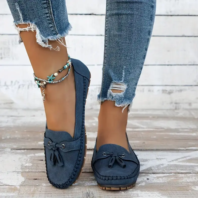 Mocassins femme à enfiler style classique