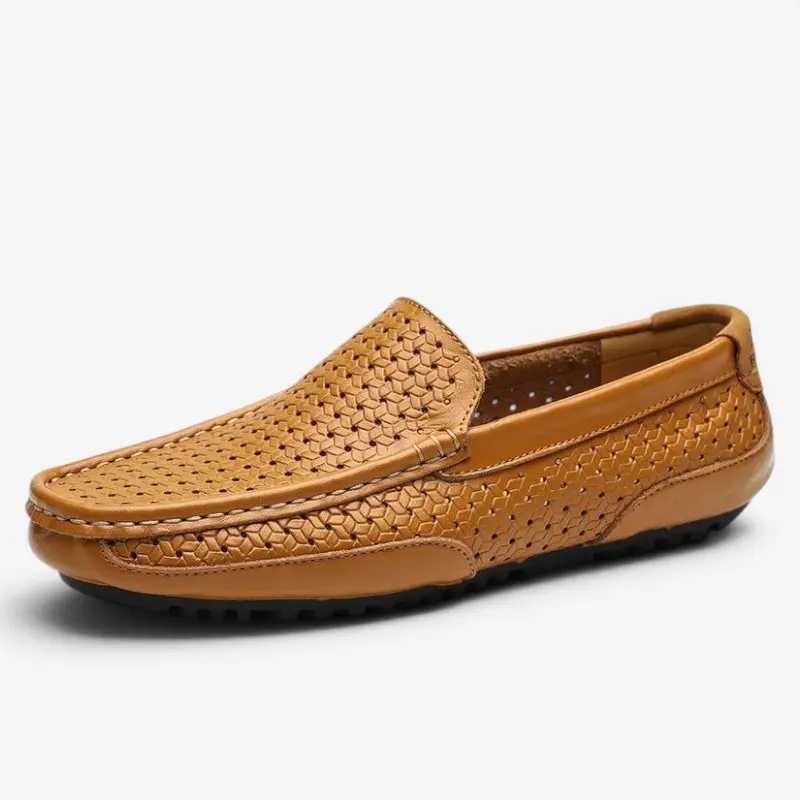 Mocassins homme à enfiler avec motif perforé