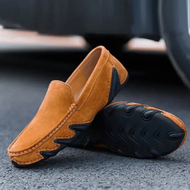 Mocassins Tempo-25, finition brossée douce et coutures main