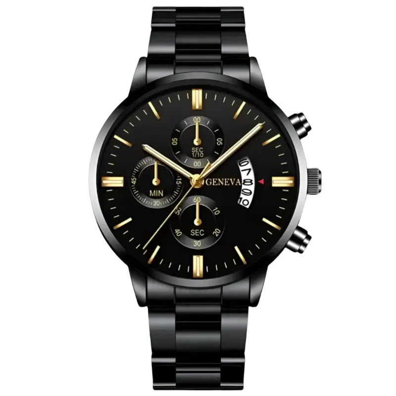 Montre à cadran rond avec bracelet ajustable