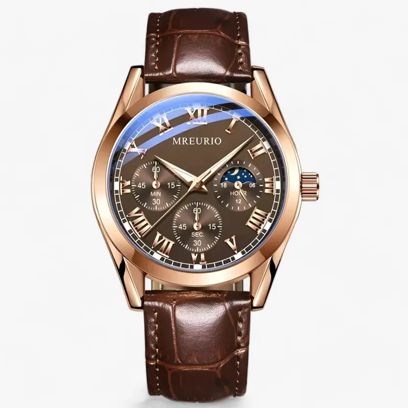 Montre à quartz élégante homme
