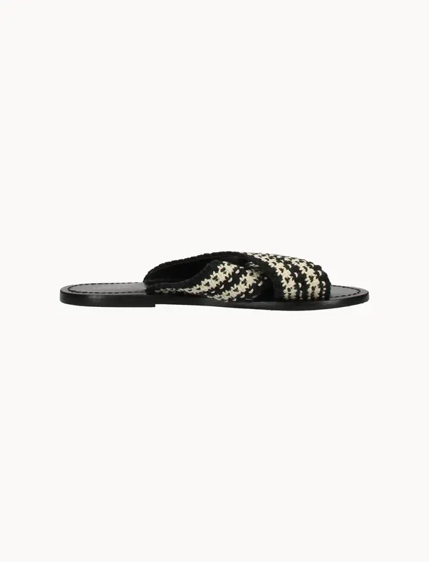 Mule Noire et Beige - Taille S/36