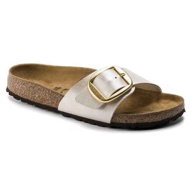 Mules BIRKENSTOCK Femme MADRID BIGBUCKLE Graceful Pearl White