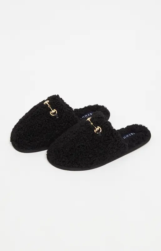 Mules - Polaire Noir