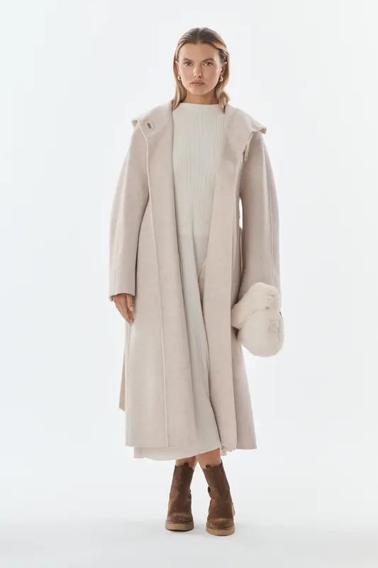 NADIA - Manteau en laine et cachemire mélangés