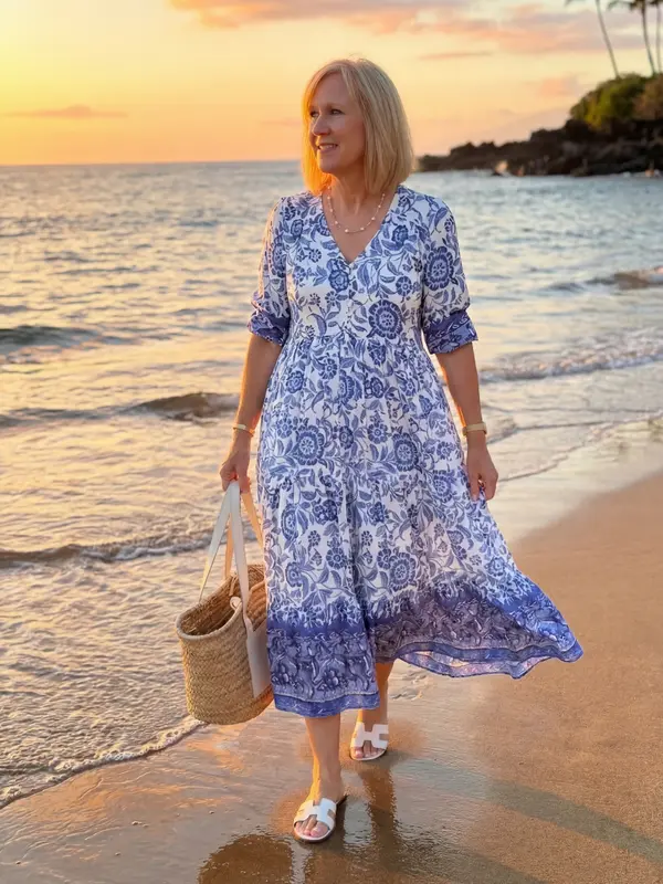 Nalani - Robe Midi Florale Douce