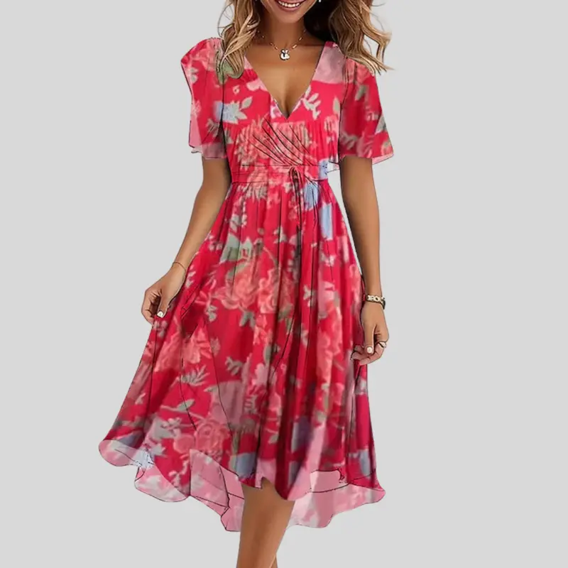 Naomie - Robe Aérienne Élégante