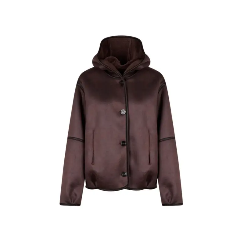 NATACHA (REF. 65145) MARRON FONCE - VESTE REVERSIBLE EN LAINE