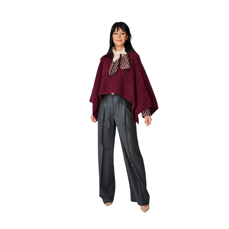 Natan Collection cape femme bordeaux OXANA-ALPAMIX 123