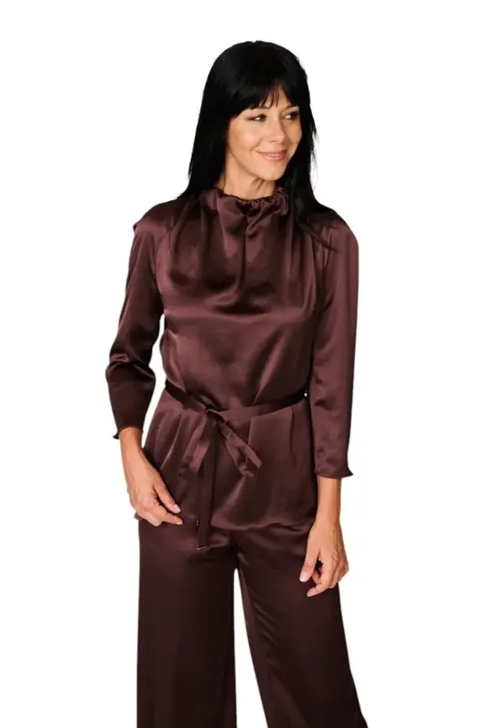 Natan Collection Chemisier femme aubergine FEROLA-JTBT02 210