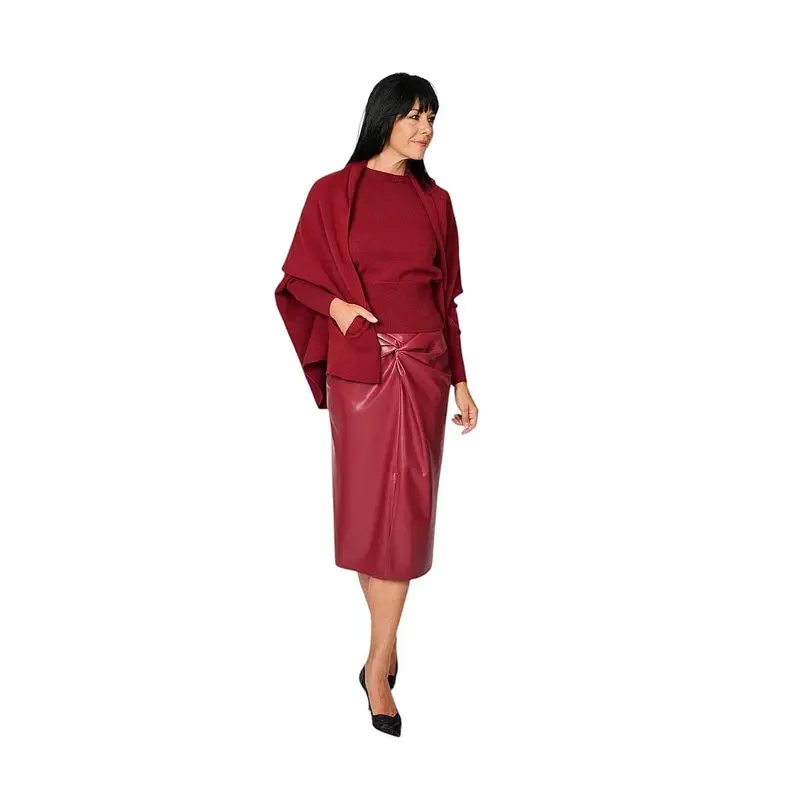 Natan Collection gilet femme rouge OLSEN-WOOL 271