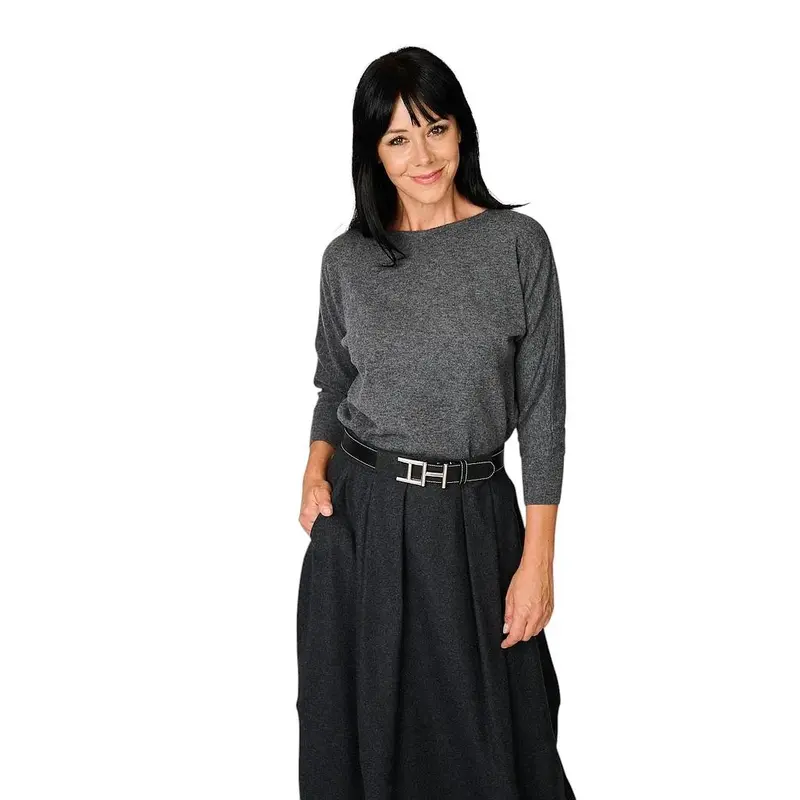 Natan Collection pull à col roulé pour femme, anthracite, OMAR-WOOL 178