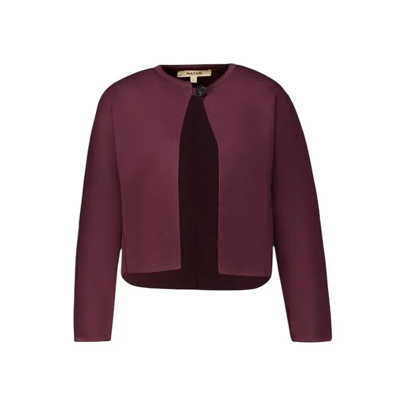 Natan gilet dames aubergine OVNI-MERINOS1 310