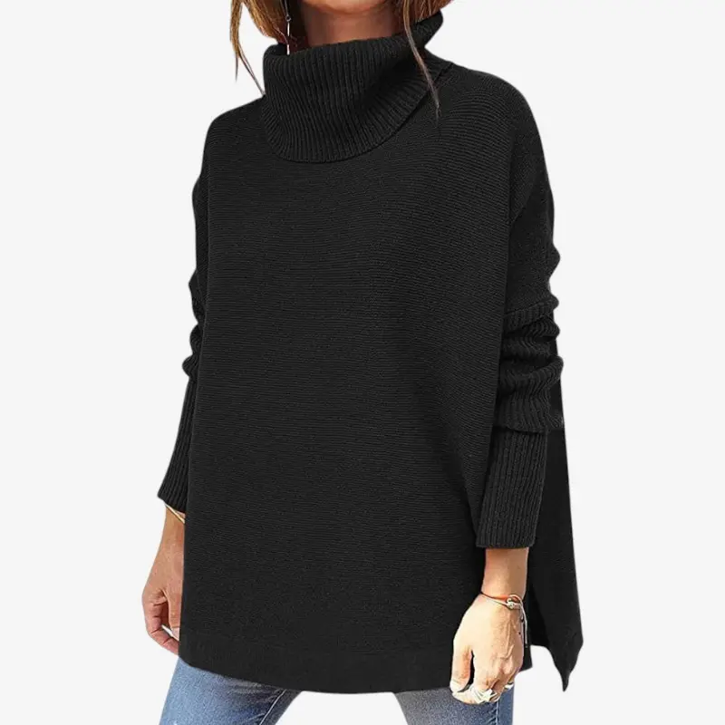 Nova – Cardigan à col roulé et manches longues avec coupe ample