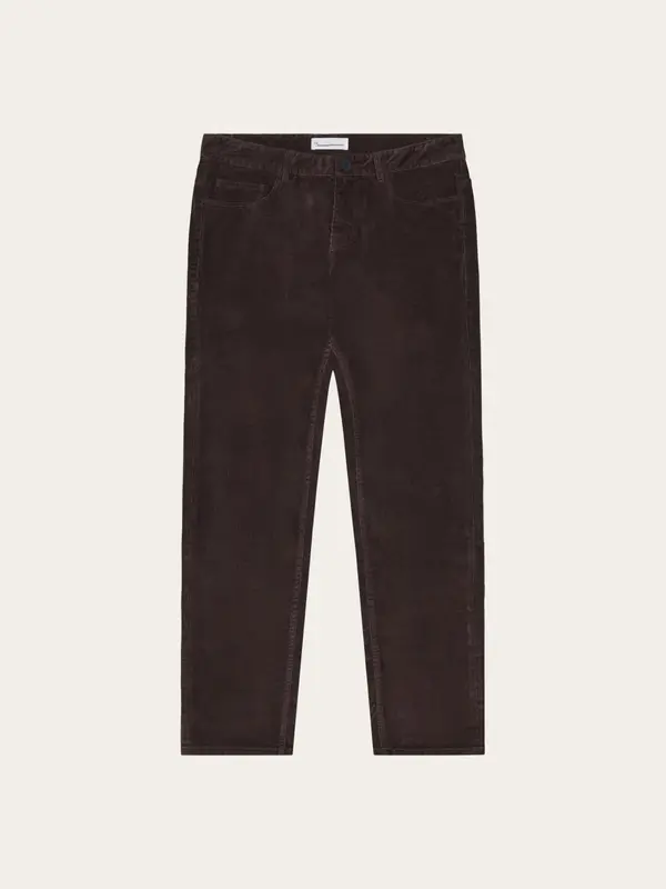 Oak regular corduroy pants - Chocolate Torte