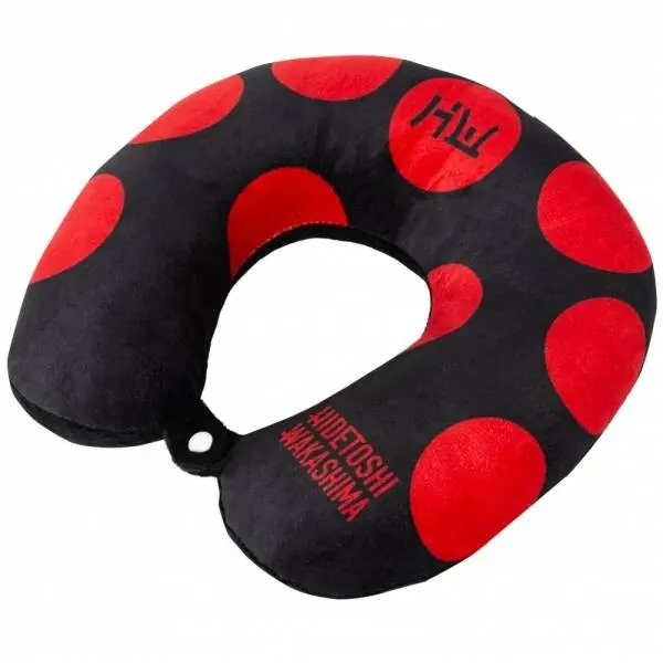 Oreiller cervical HIDETOSHI WAKASHIMA "Fly Shizuoka" noir-rouge