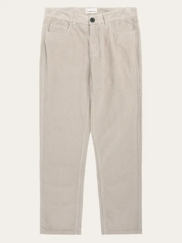 Organic Cotton Chuck 5-pocket Corduroy Pants GOTS - Light feather gray