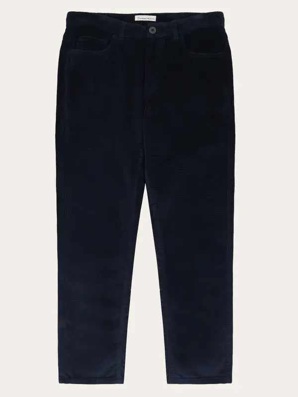 Organic Cotton Chuck 5-pocket Corduroy Pants GOTS - Night Sky