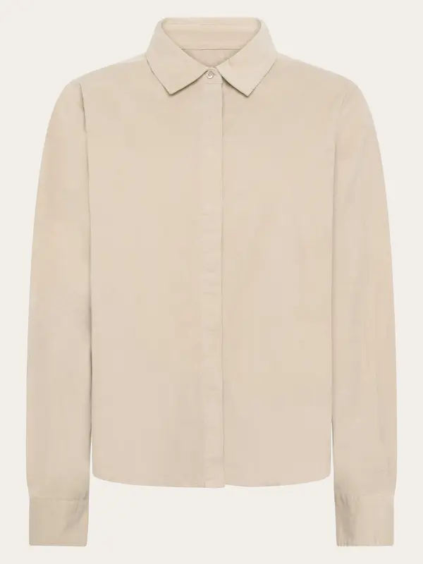 Organic Cotton Corduroy Shirt GOTS - Light feather gray
