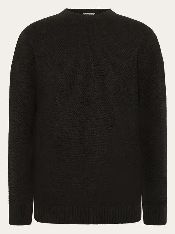 Organic Cotton crew neck knit - GOTS/Vegan - Chocolate Torte