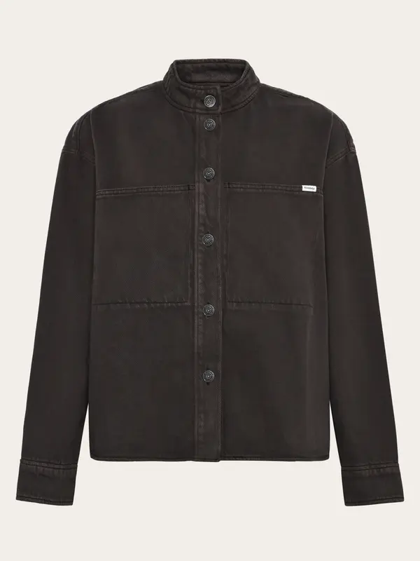 Organic Cotton Twill Overshirt GOTS - Chocolate Torte