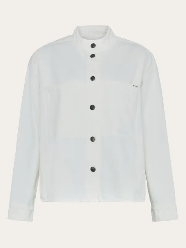 Organic Cotton Twill Overshirt GOTS - Egret