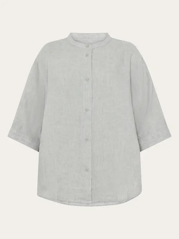 Organic Linen Shirt GOTS/Vegan - Yarndyed Ultimate Grey
