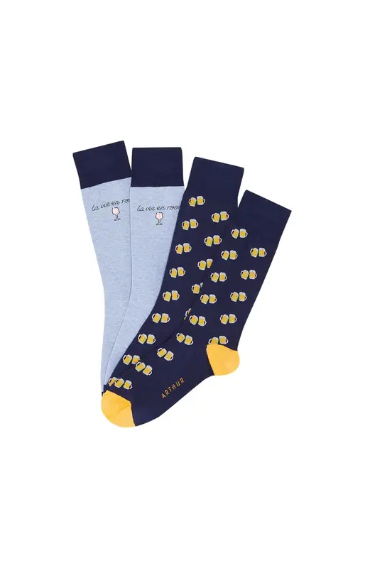 Pack 2 chaussettes en coton - Apéro