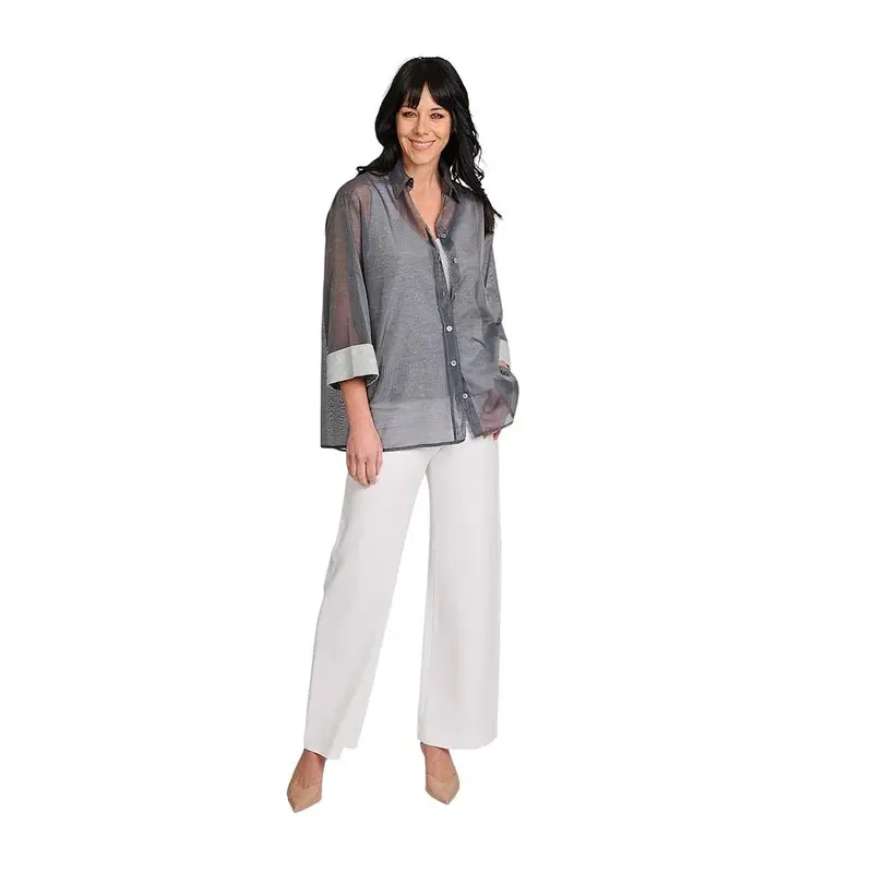 Panicale Cashmere Chemisier dames gris
