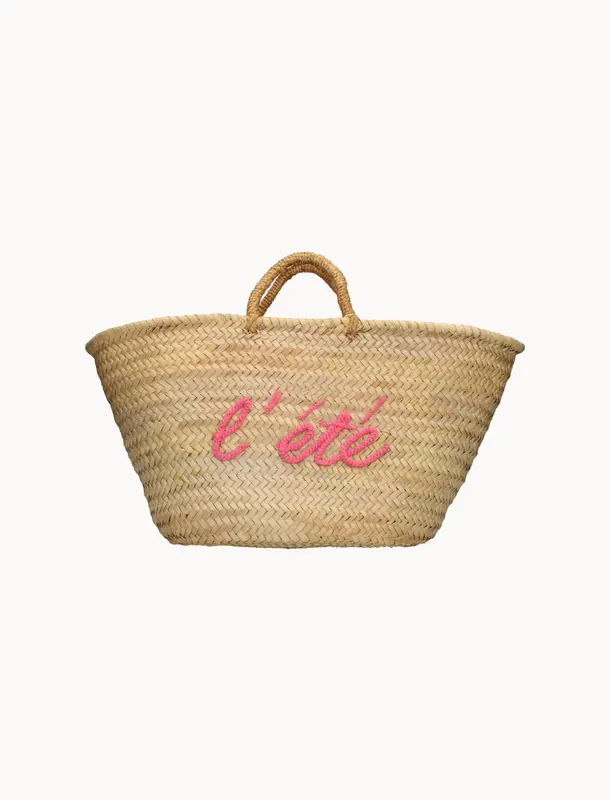 Panier Beige et Rose - Taille T.U.