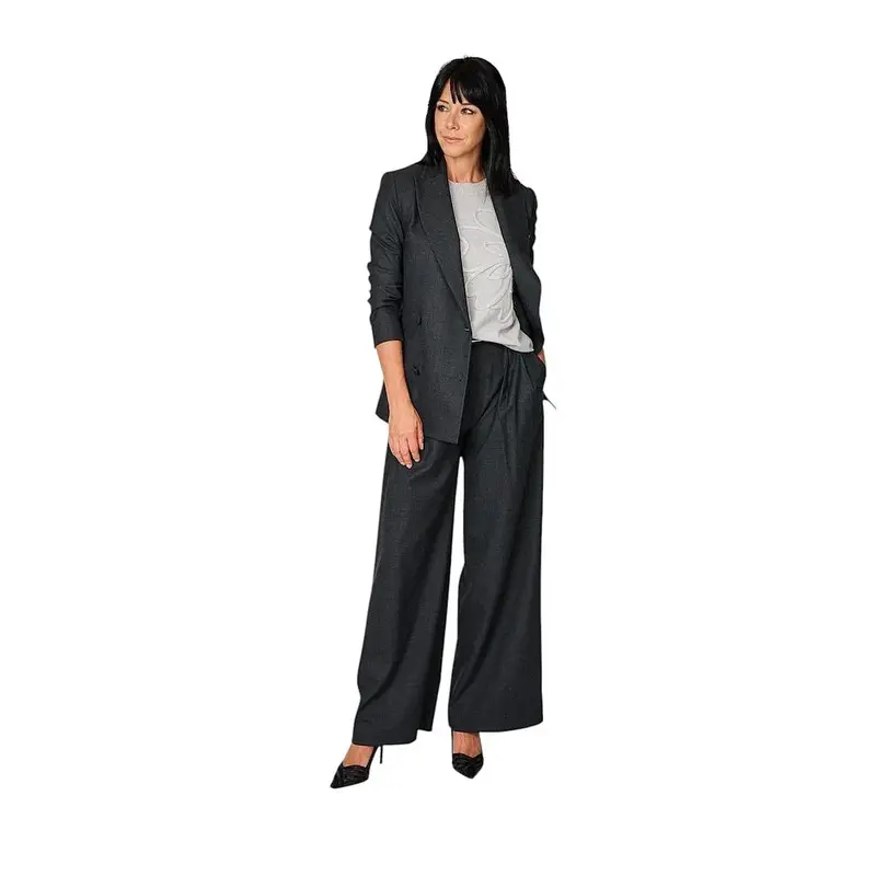 Pantalon Antonelli pour femme, anthracite, modèle Tulipano