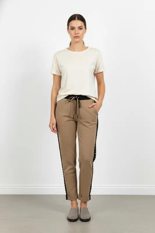 Pantalon Beige et Noir - Taille S/36