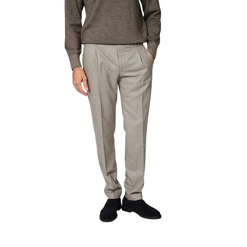 Pantalon Berwich pour homme, marron, style contemporain - flanelle
