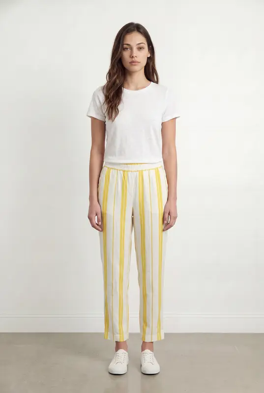 Pantalon Blanc et Jaune - Taille XS/34