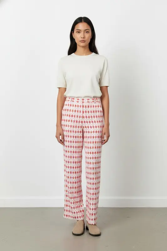 Pantalon Blanc et Rouge - Taille S/36