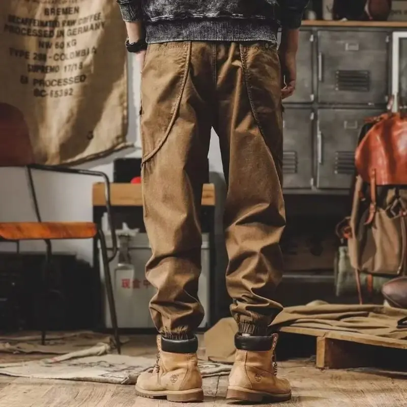 Pantalon cargo Aaron homme en coton léger, jambe fuselée