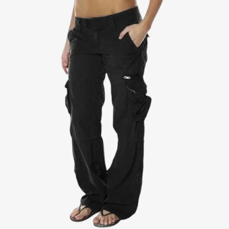 Pantalon cargo femme Lori jambes larges