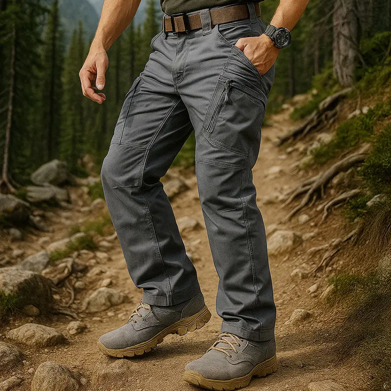 Pantalon cargo homme multipoches, tissu résistant et respirant
