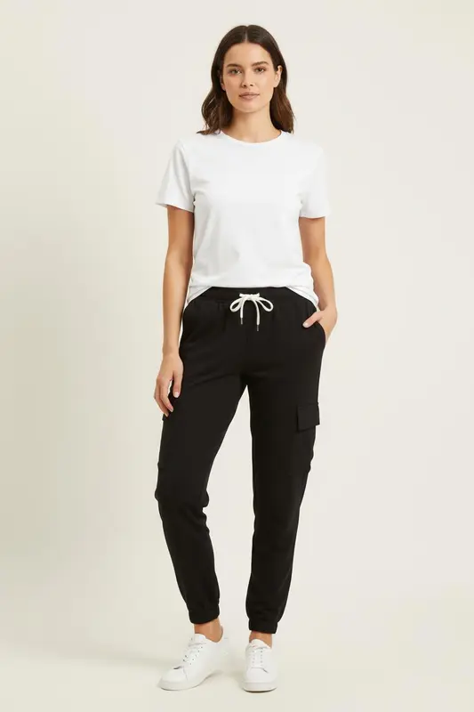 Pantalon Cargo Noir - Taille M/38