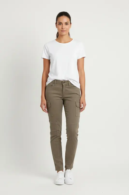 Pantalon Cargo Vert - Taille XS/34