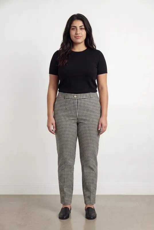 Pantalon Carreaux Bleu et Blanc - Taille XL/42