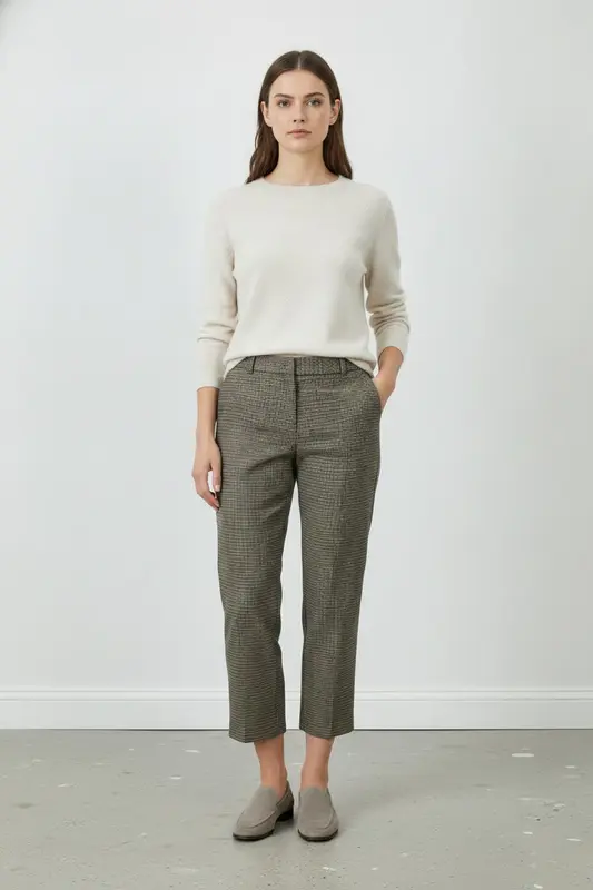Pantalon Carreaux Multicolore - Taille L/40