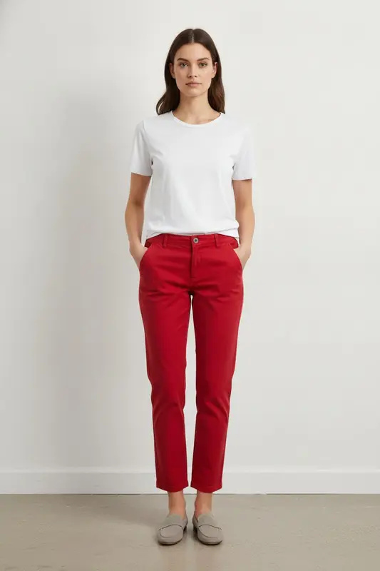 Pantalon Chino Rouge - Taille L/40