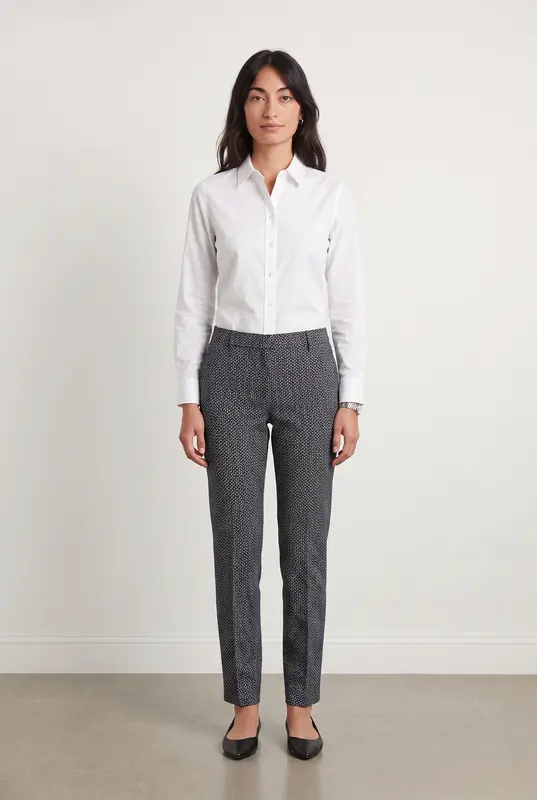 Pantalon Cigarette Noir et Blanc - Taille S/36