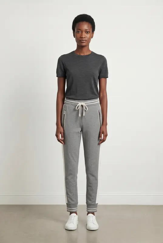 Pantalon De Jogging Gris et Blanc - Taille XS/34