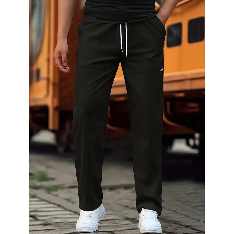 Pantalon de jogging homme en coton mélangé, confort quotidien
