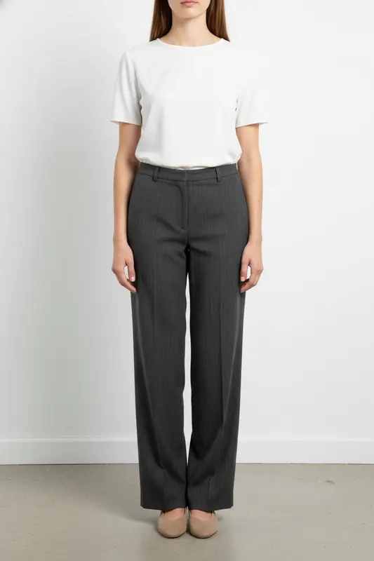 Pantalon Droit Gris - Taille XL/42 - imparfaites
