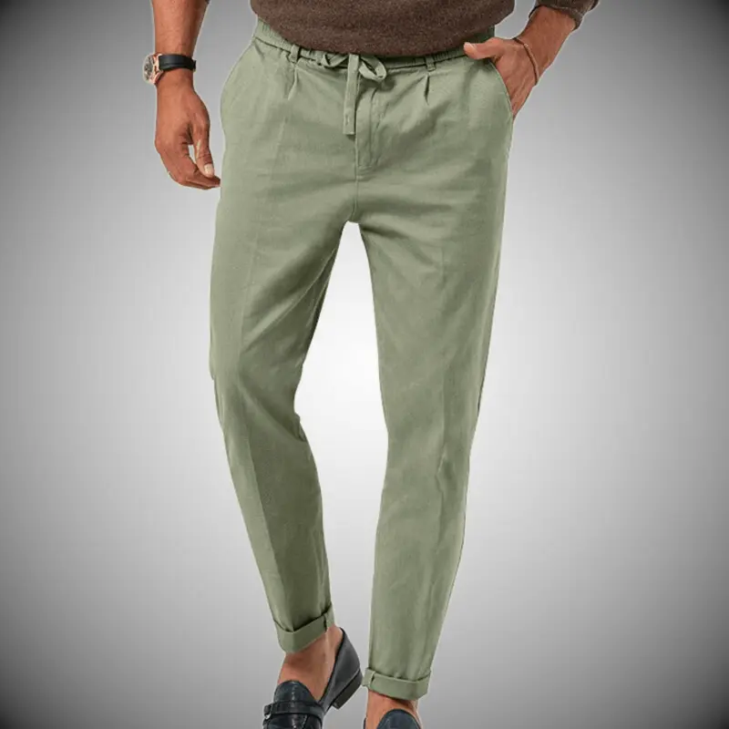 Pantalon élégant et léger avec poches latérales et coupe décontractée