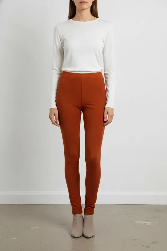 Pantalon en maille orange - Taille S/36
