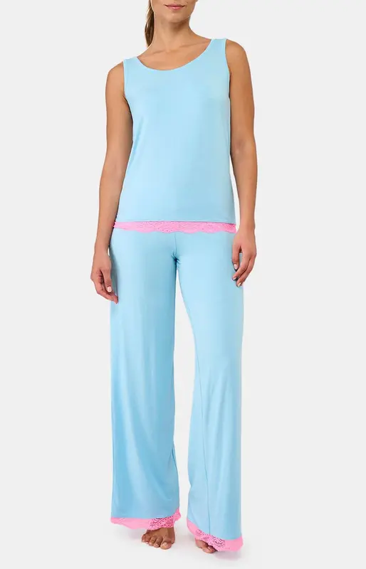 Pantalon en modal - Turquoise doux